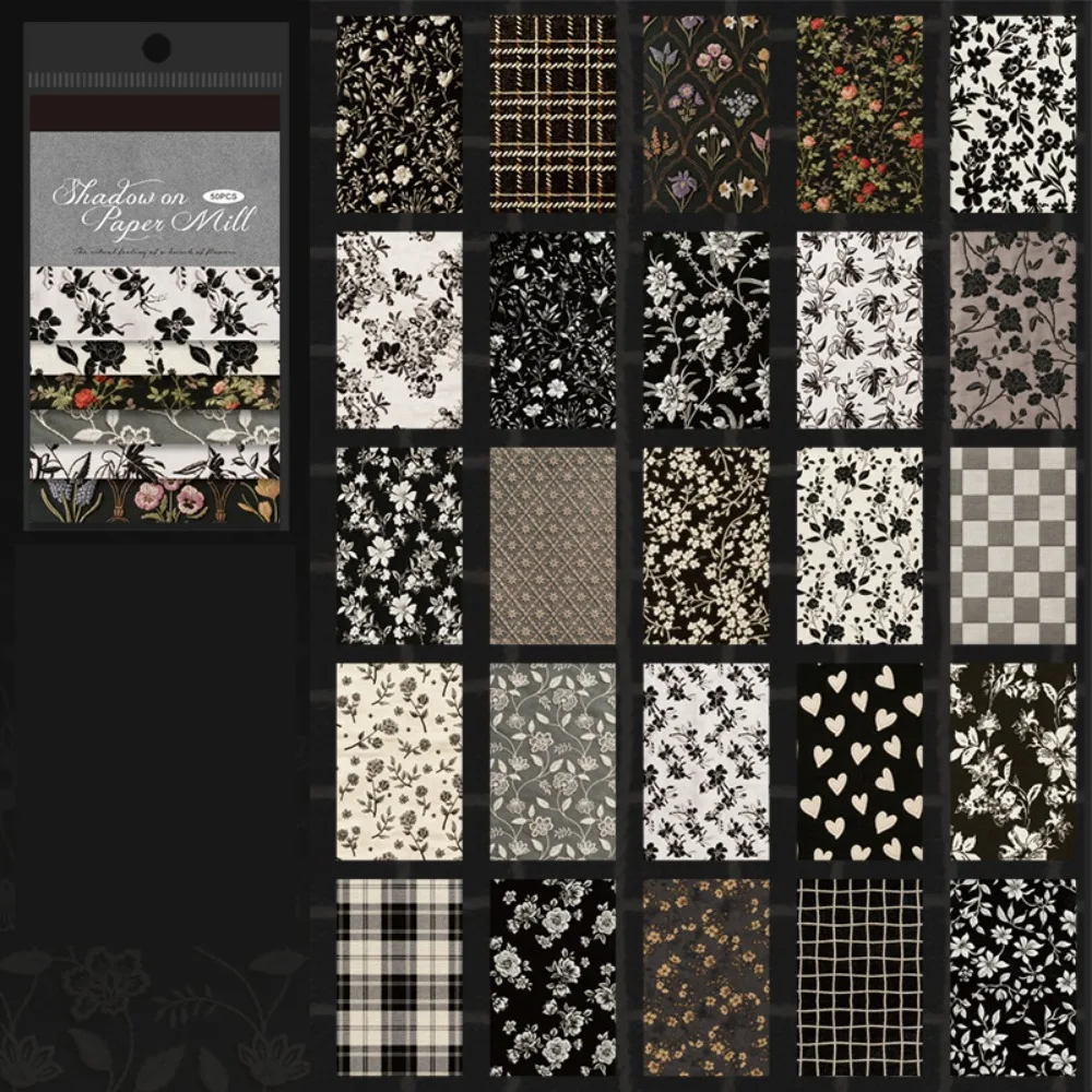 New Vintage Material Book Plaid Embroidery Simulated Fabric Memo Pad Refill Pages Decorative 50 Sheets Scrapbook Paper