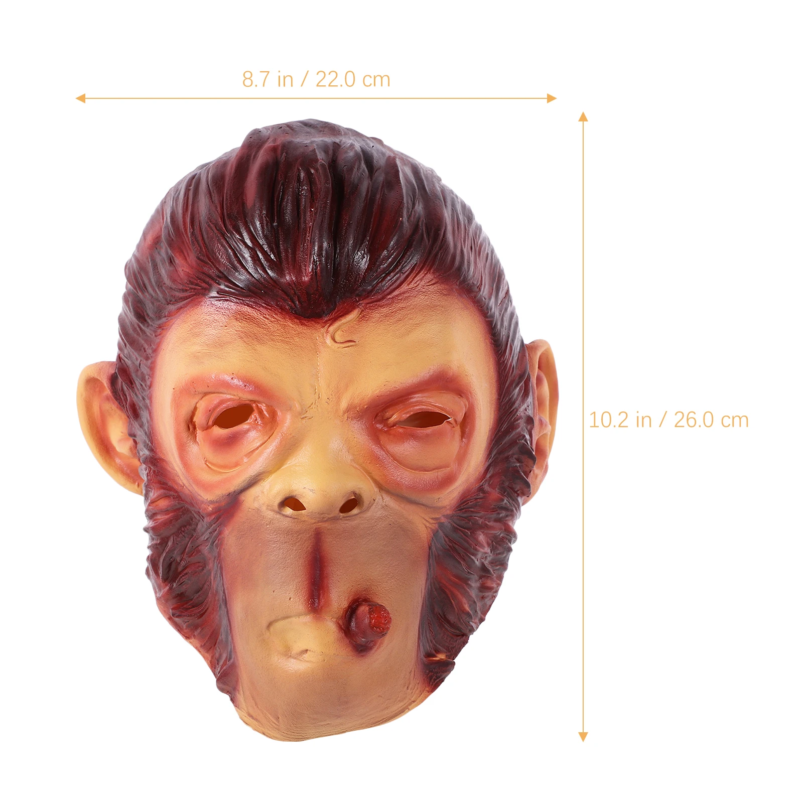 Funny Smoking Monkey Head Halloween Horror Animal Party Prop Halloween Scary Realistic Halloween Dance Show