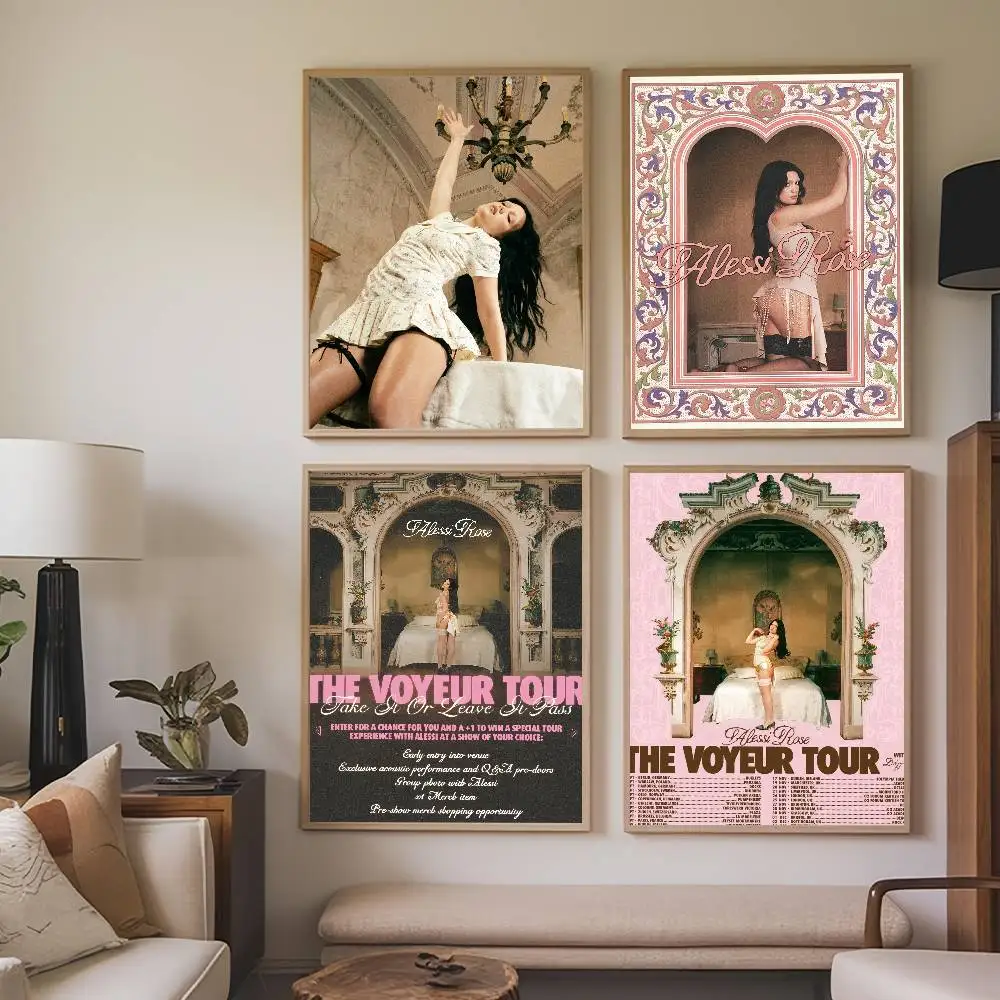 

Singer A-Alessi-S R-Rose-S Voyeur Poster Prints Self Adhesive Home Suitable for Living Room Decor Decoration Wall