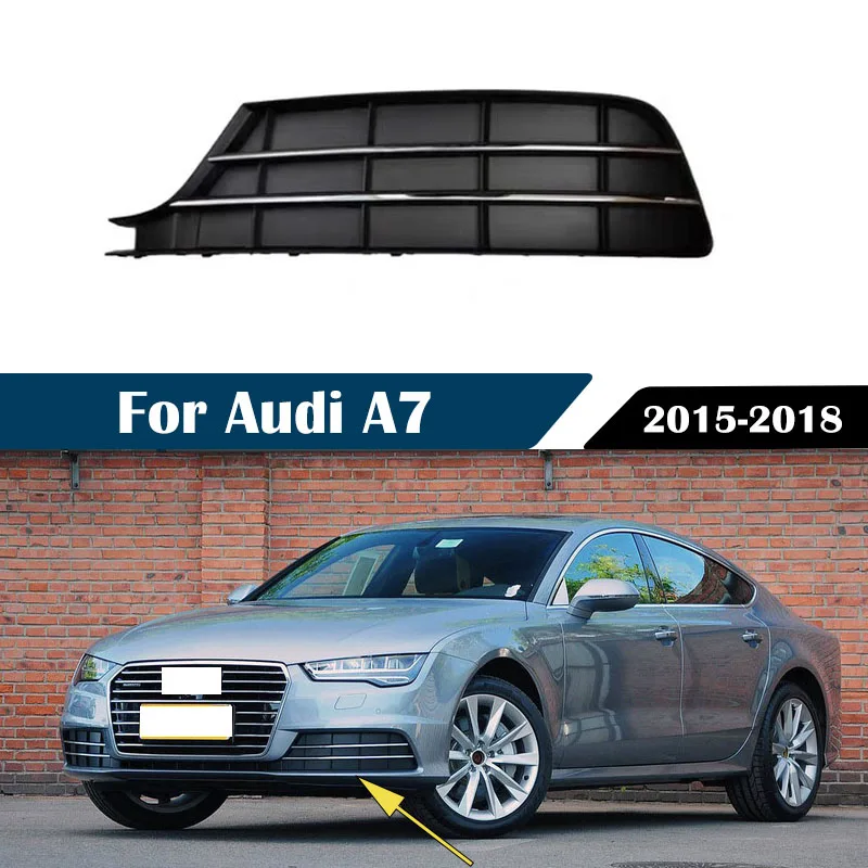 

For Audi A7 2015 2016 2017 2018 Car Front Bumper Fog Lamp Light Grille Cover Frame Racing Grills Car Accessories