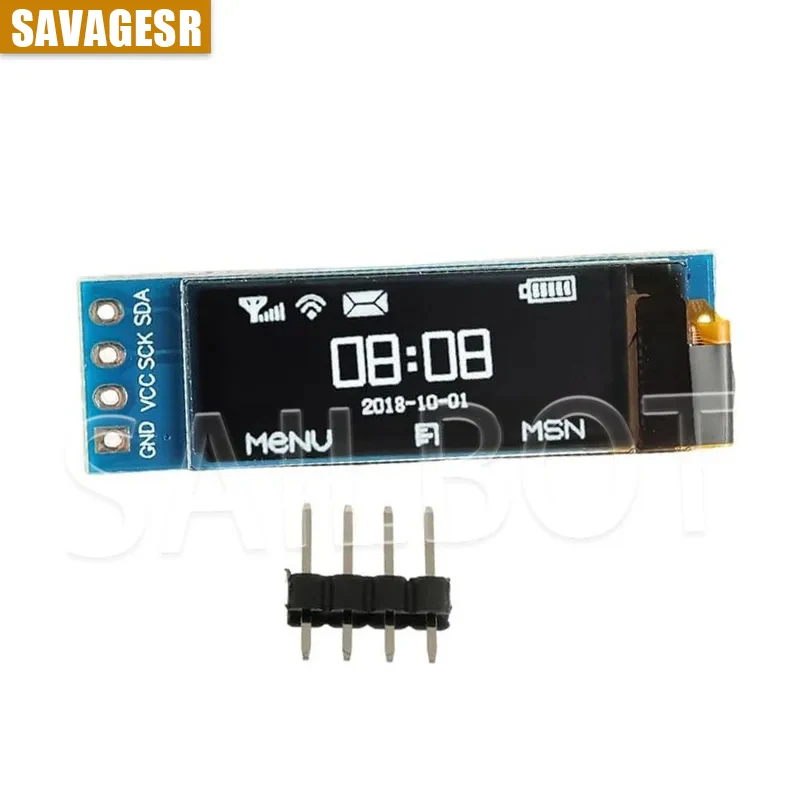 1-10PCS 0.91 inch OLED module 0.91" white/blue OLED 128X32 OLED LCD LED Display Module 0.91" IIC Communicate