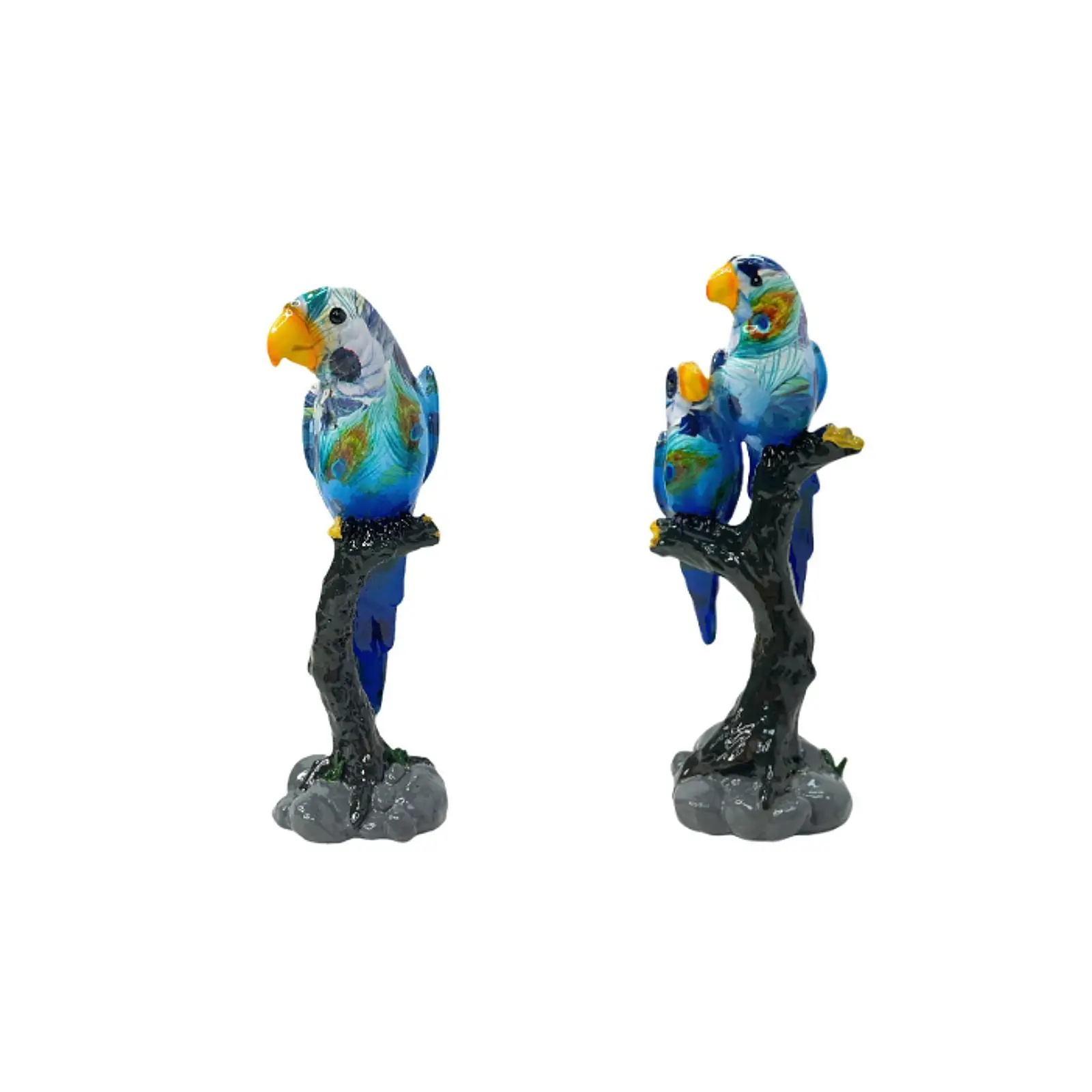 Parrot Statue Bird Lover Gift Bird Figurine for Balcony Bedroom Living Room