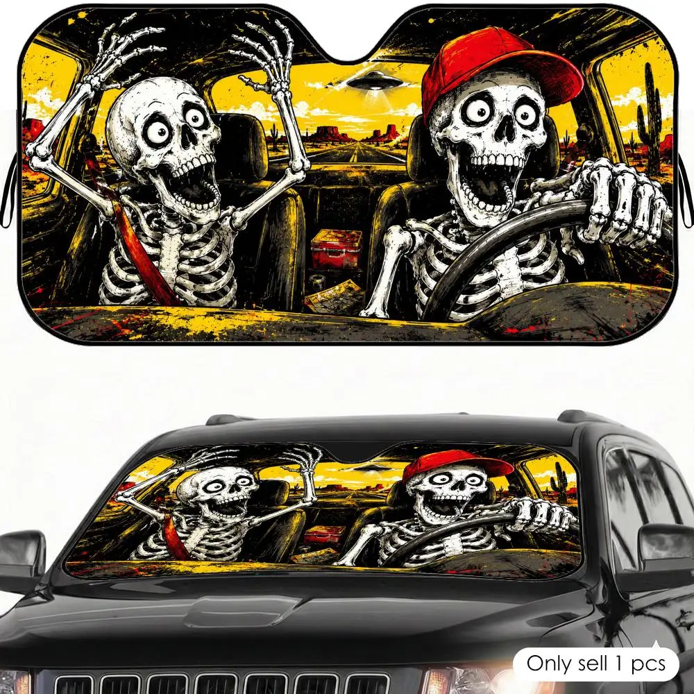 Dead Desert Drive Duo Sun Visor Car Sun Shade Front Windshield Coverings Blocker Auto Protector Window Visor Screen Cover