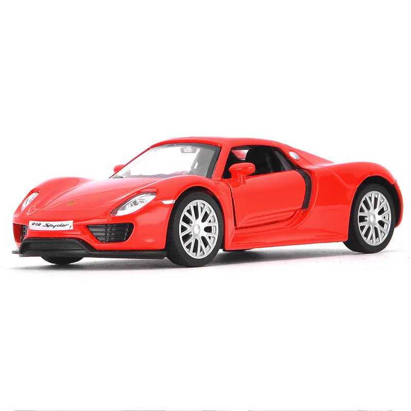1:36 918 carro esportivo de alta simulação liga modelo de carro ornamentos coleção puxar para trás pequeno carro menino brinquedo