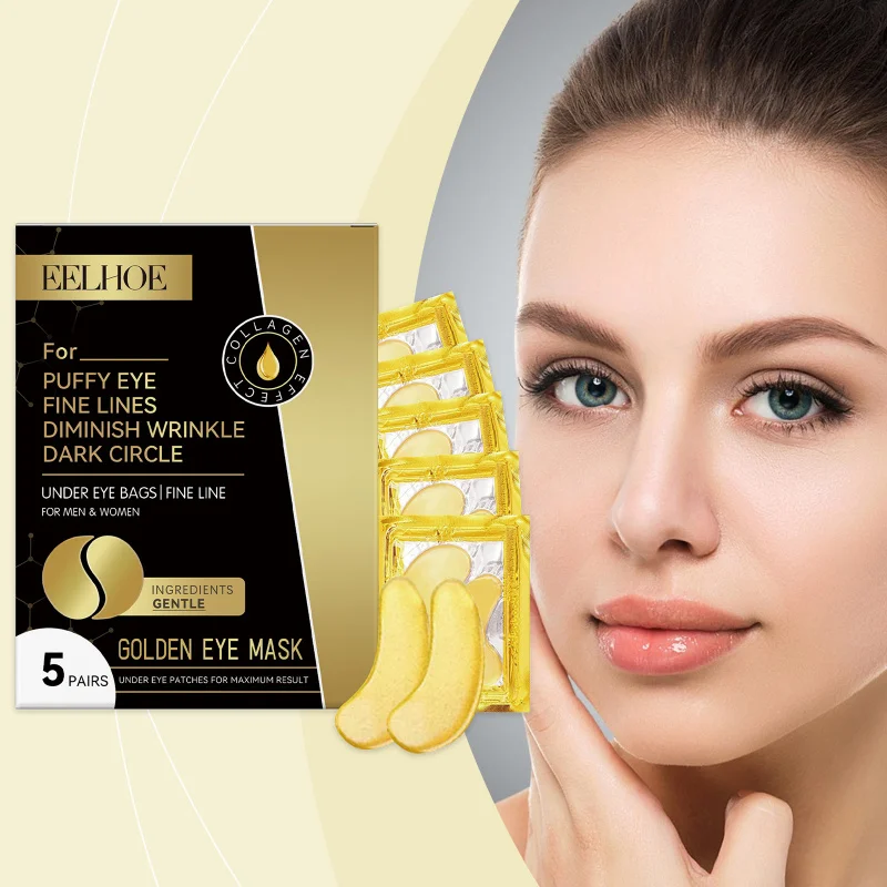 

Gold Firming Eye Mask, Fades Fine Lines & Dark Circles, Moisturizes & Hydrates, Tightens Eye Area, Nourishing