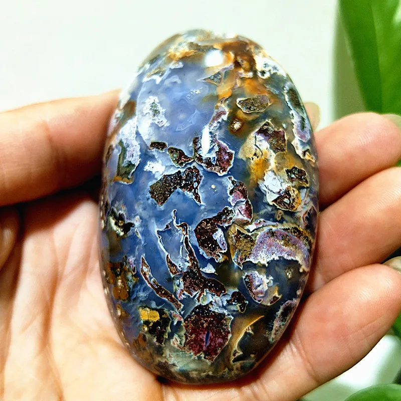 

Natural Crystal OceanJasper Palm Stone Sorcery Meditation Energy Cure Aura Feng Shui Crystal Room Decoration