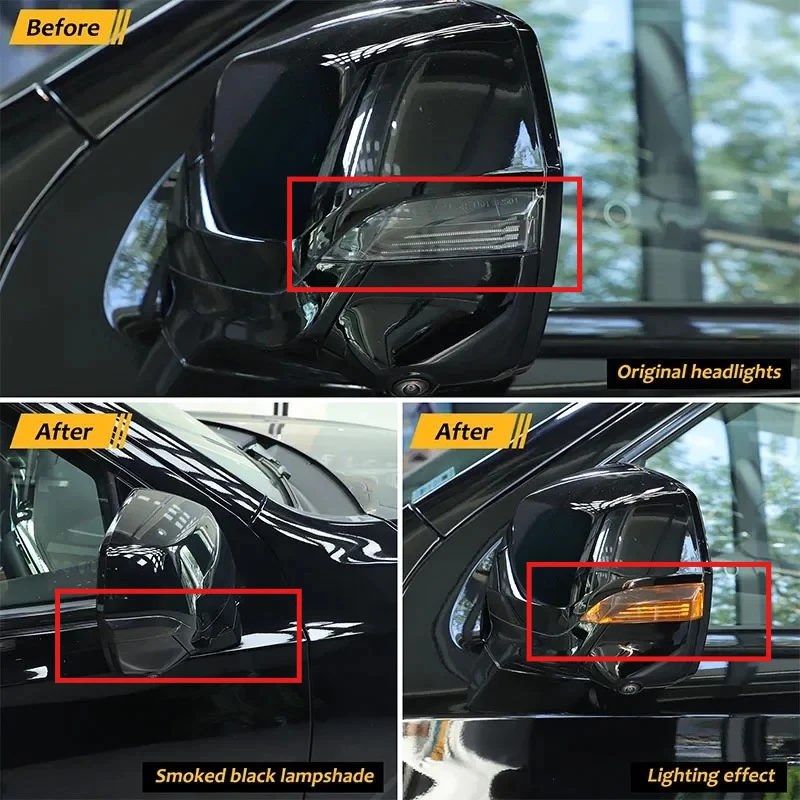 

For Cadillac Escalade 2021-2025 ABS Blackened Car Rearview Mirror Turn Signal Cover Trim Protective sticker Car Accessories