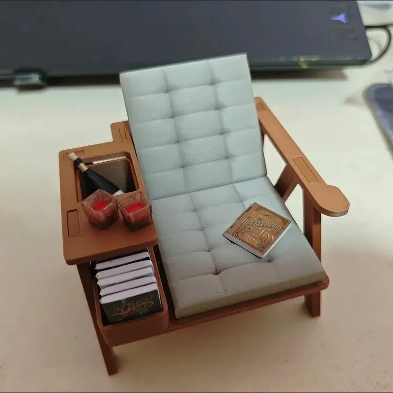 1/12 Scale Miniature Reading Chair Model 3d Printed Lounge Furniture For Diorama Dollhouse Desktop Ornament Home Decor Craft