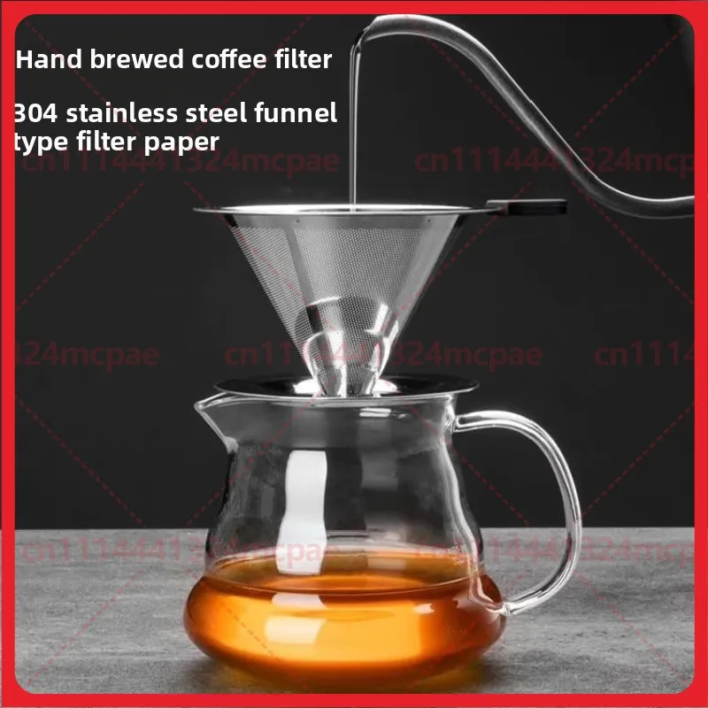Pour Over Coffee Filter 304 SS 800 Mesh Double Layer Paperless
