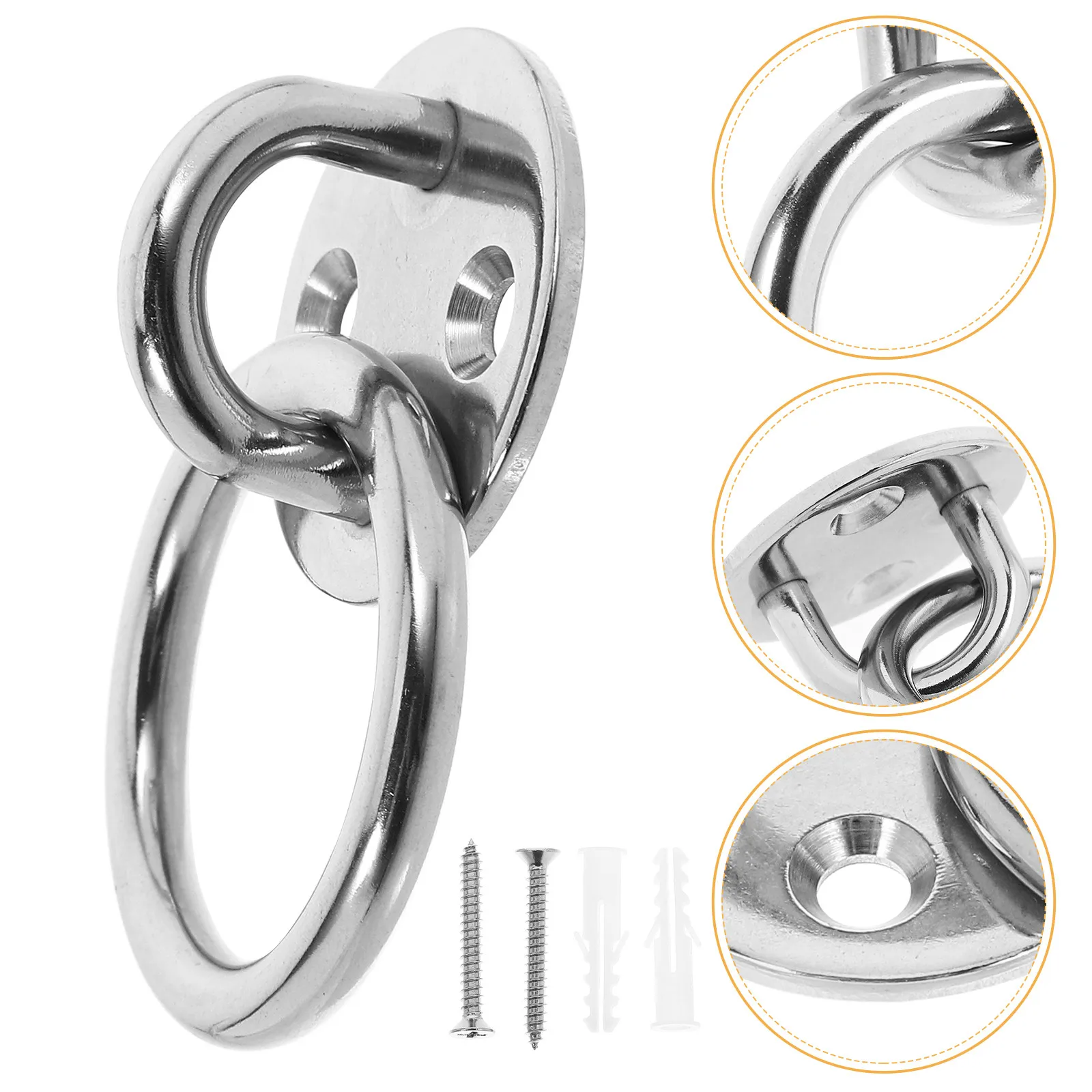Stainless Steel Door Latch Heavy Duty Ceiling Mount Bracket for Hammocks Swings Suspension Straps Aerial Yoga Battle Rope Wall