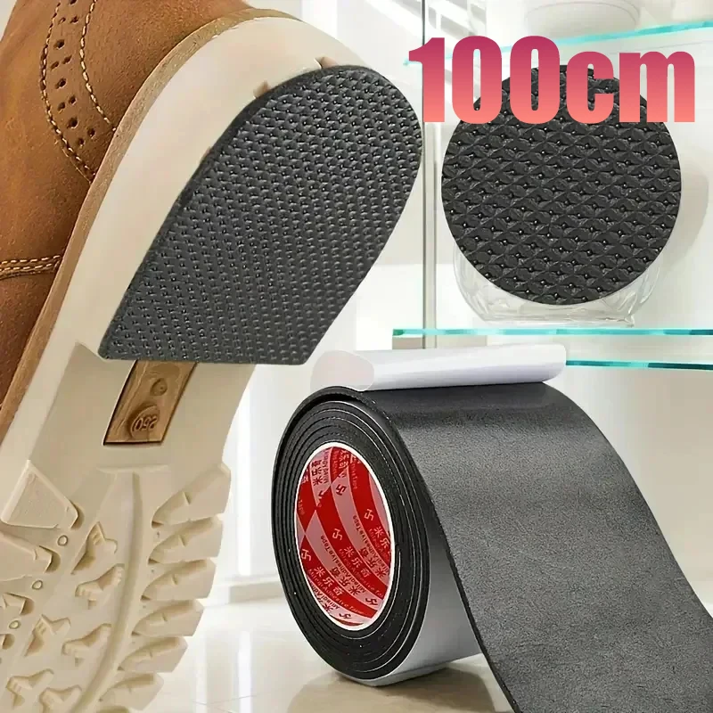 6/8/10CM Thick Non-Slip Wear-Resistant Shoe Sole Sticker-Anti Abrasion Heel Quieter Sound-Canceling Chunky Heel Protection 1Roll
