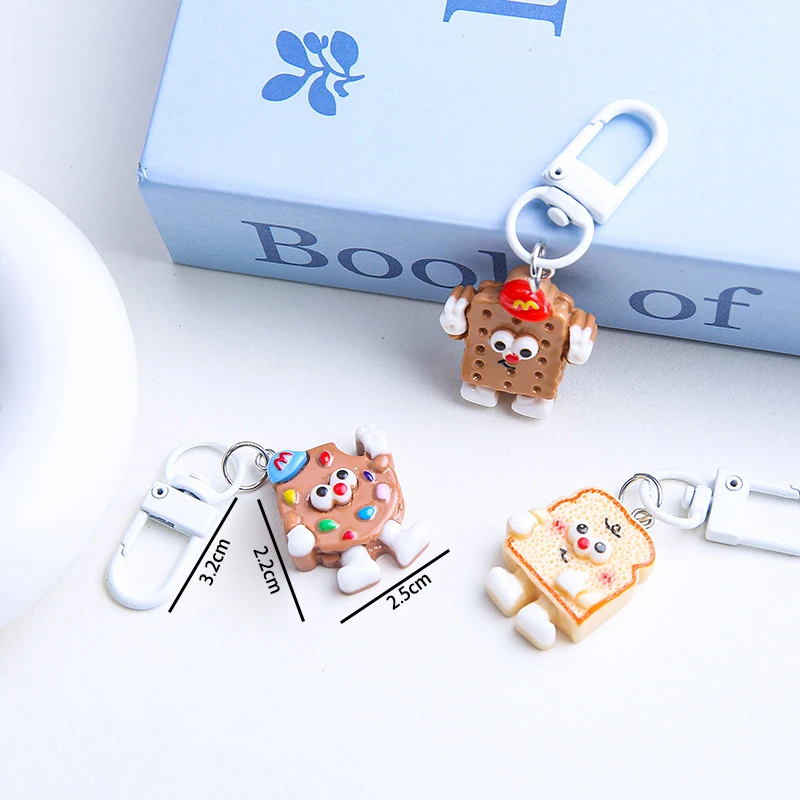 1pc moda ciambella pane ciondolo borsa in pelle pu ragazze carino regalo creativo portachiavi ciondolo ciondolo auto ciondolo borsa fai da te fatto a mano