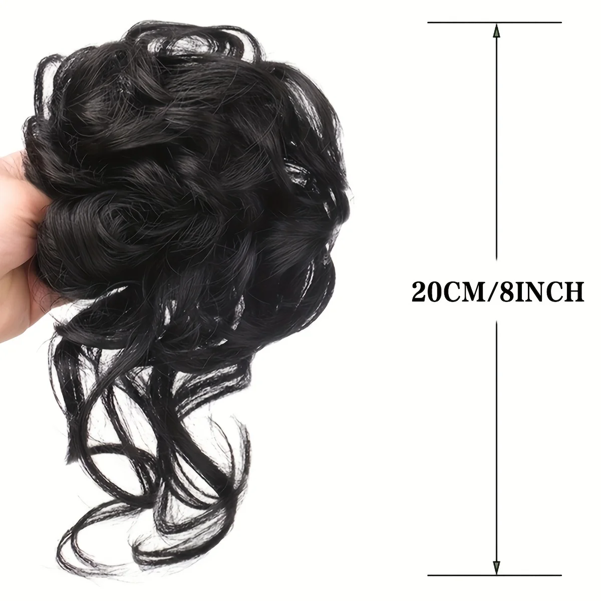 Syntetyczny kok z włosów roztrzepany Scrunchies akcesoria do włosów klips z pazurem Chignon kręcone sztuczne włosy elastyczna opaska do włosów dla