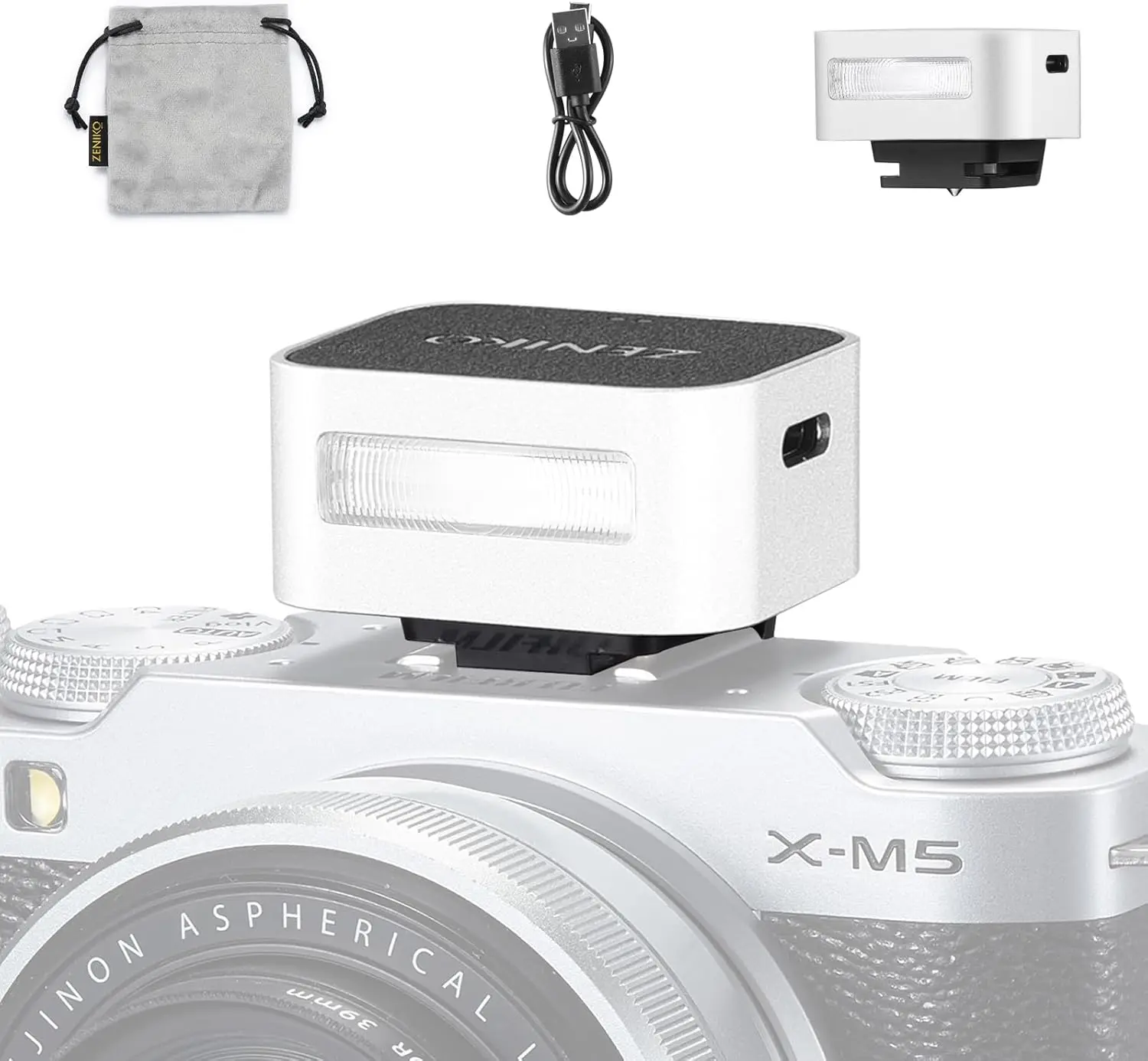 ZF04 Mini cámara flash cámara Speedlite, 372 flash de potencia completa 2.5S reciclar Mini flash manual para Canon/Sony z1/Sony zve10/Ricoh