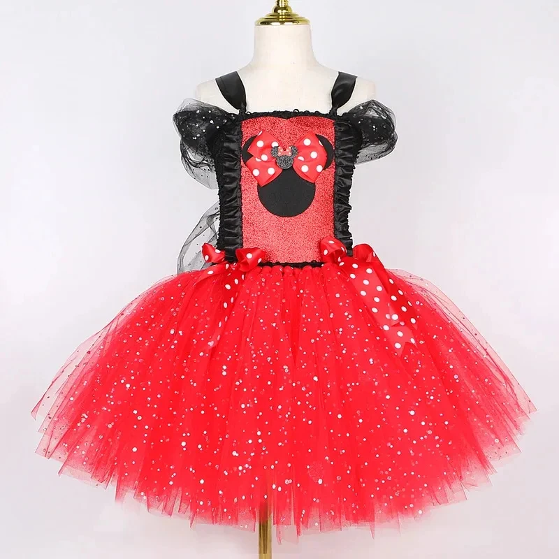 

★Halloween Cosplay Costume Sparkly Red Minnie Princess Dresses for Christmas s Cartoon Mouse Ballet Tutus 2026 New ♥Look Me ←_←