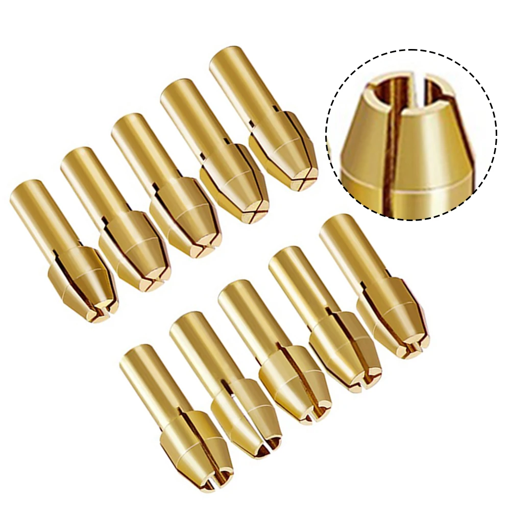 

10 шт 4,2/4,8 мм мини-дрель Цанга зажимного патрона из латуни аналогичный вращающийся инструмент стандартный адаптер гайки для вала электродвигателя