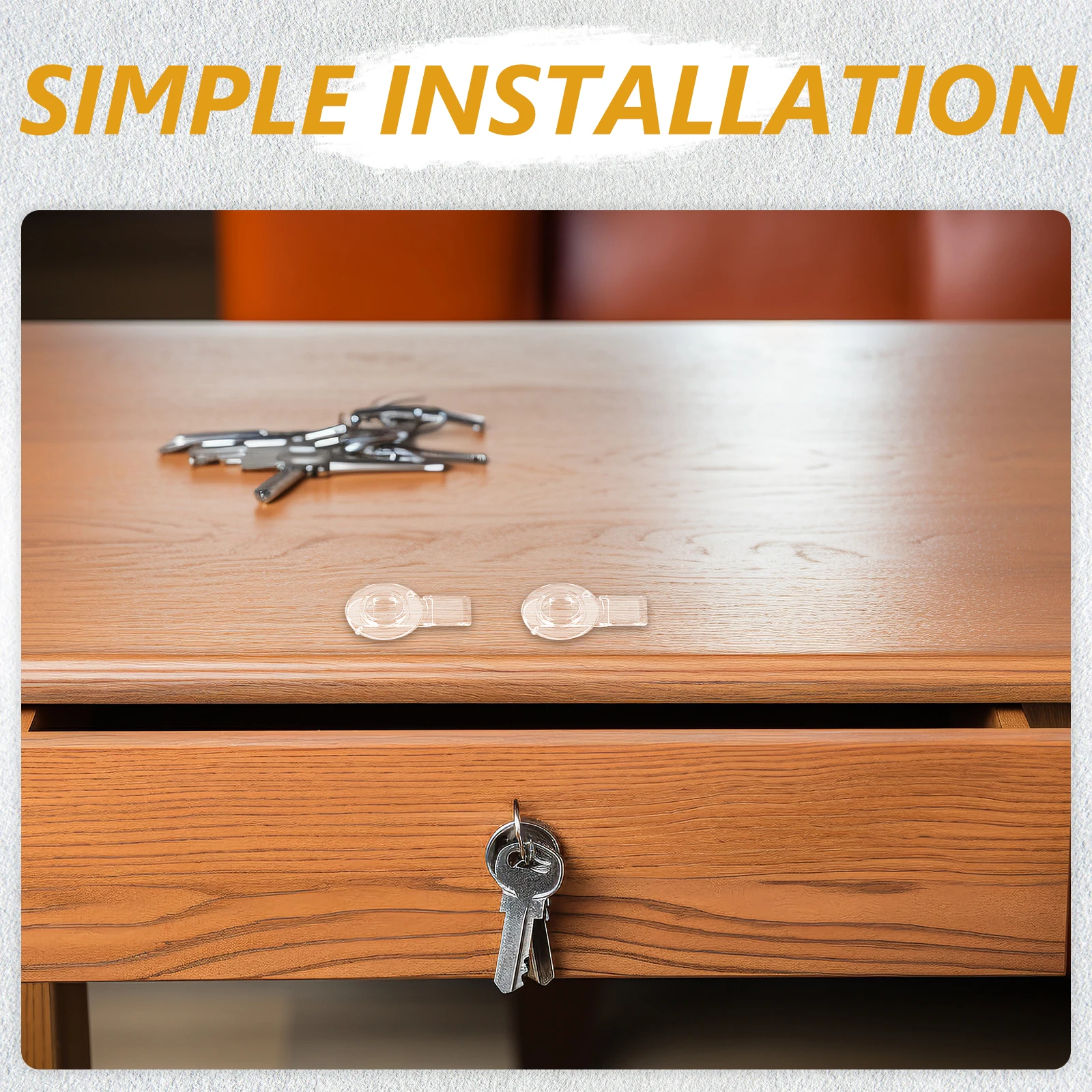 

10pcs Pet Door Lock Clear Hinge Hasp Buckle For Box Cabinet Safe Deposit Jewelry Container Child Proof Acrylic Rotation Lock