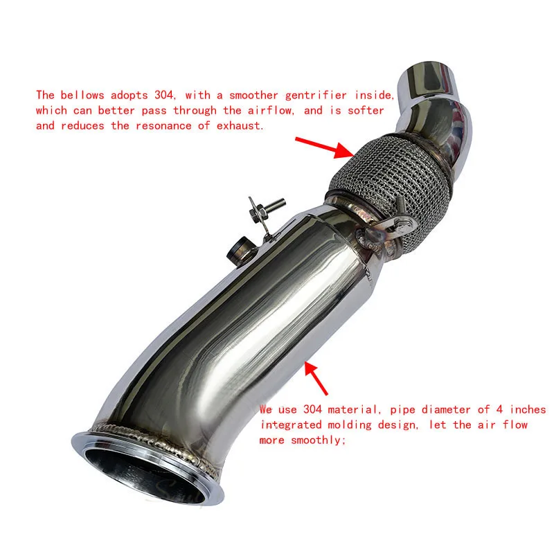 Catless downpipe สำหรับ BMW 520i 528i/IS (F10)N20 2012-2016 2014-2016