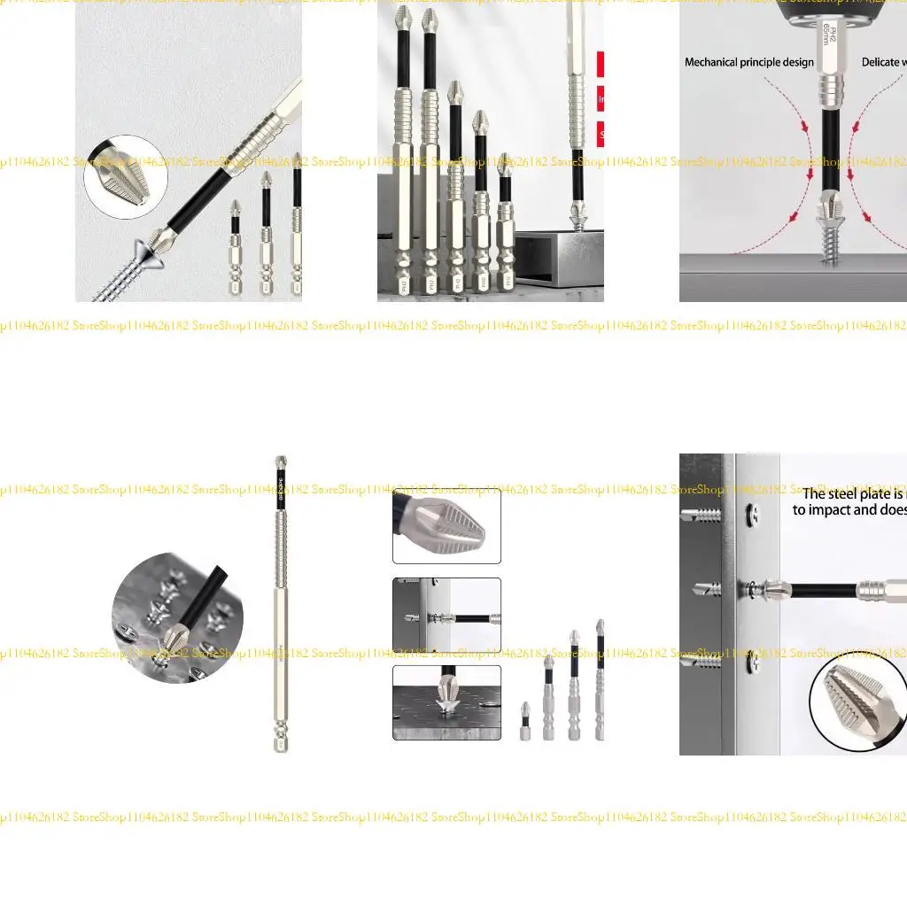 

Q2Q4 6Pcs K5 Screwdriver Bit Shank Impact Electric Drill Bit Set Screw Drill Head Power Tools Drill Attachment Part