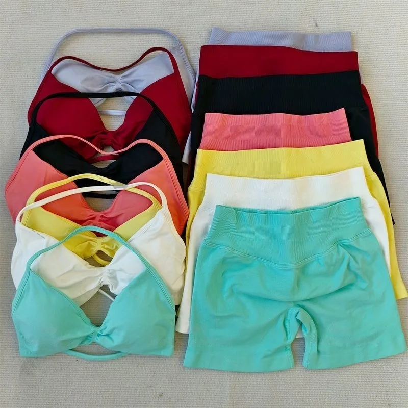 2 قطعة اليوغا اللياقة البدنية البدلة المرأة سلس الدانتيل متابعة اليوغا الصدرية عالية الخصر تجريب الصفر السراويل الرياضية البدلة اللياقة البدنية البدلة