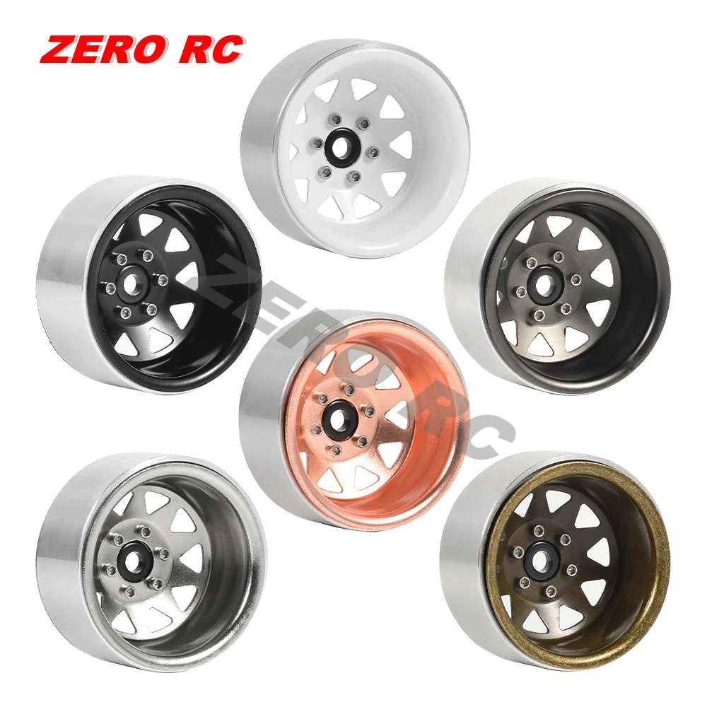 Deep Dish Negative Offset 8.9mm Metal 1.9" Beadlock Wheels Rim Hub for 1/10 RC Crawler Car TRX4 Axial SCX10 90046 CAPRA TRX6