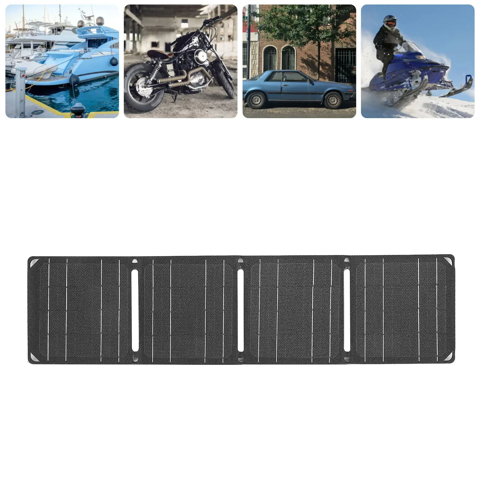 Foldable Solar Panel Charger Monocrystalline Silicon 40W 2 USB 5V Portable for Outdoor Camping