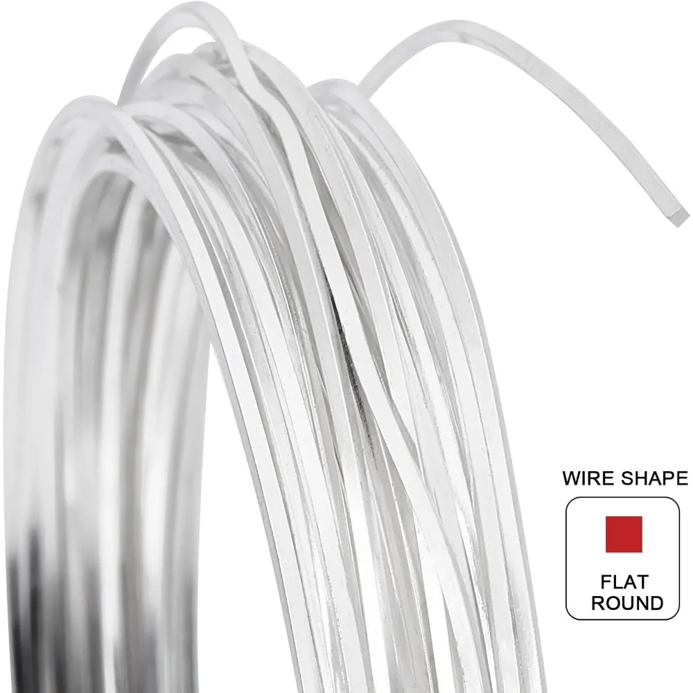20 Gauge 16 Feet Brass Square Wire Silver Brass Wire for Jewelry Beading Craft Work