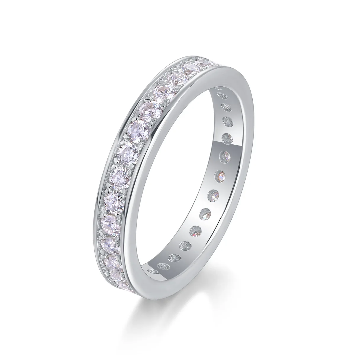 2mm D Color Moissanite Engagement Ring for Women 925 Sterling Silver Gold Plated Solitaire Rings Wholesale