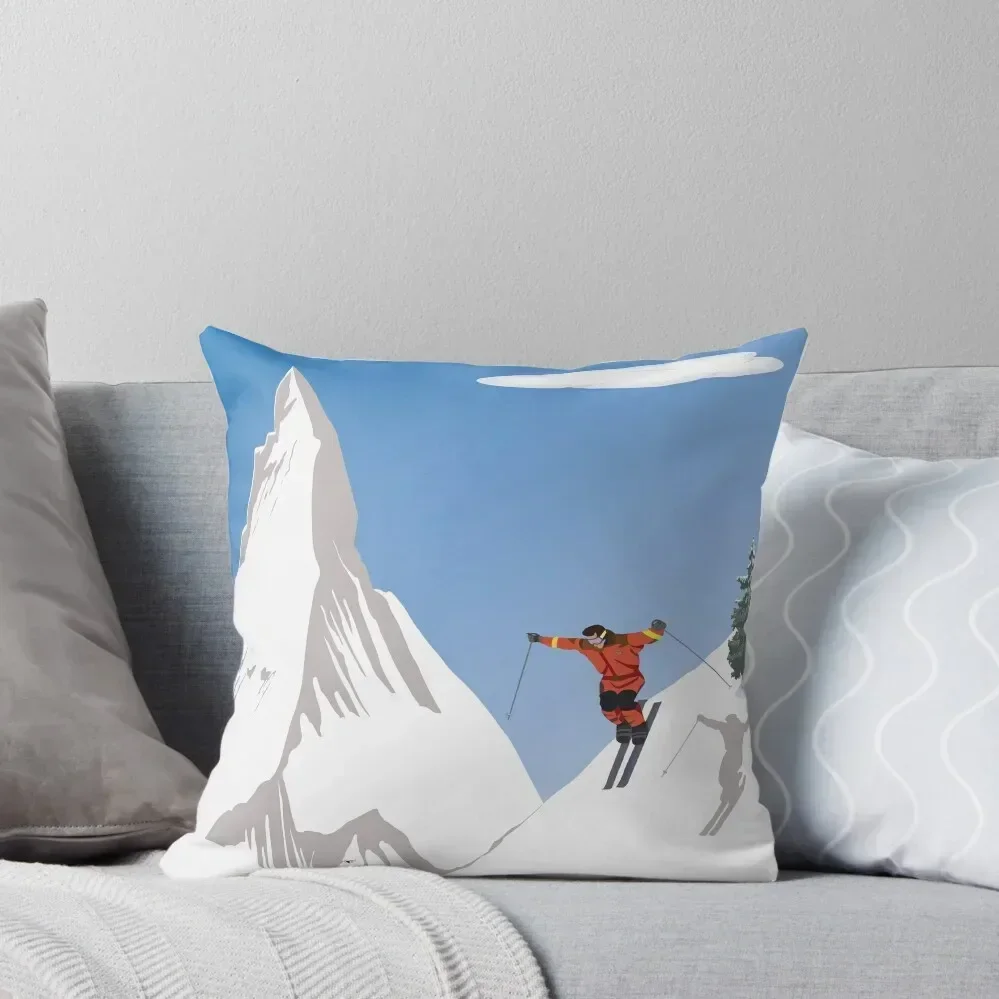 Zermatt, Valais, Switzerland,Ski Poster Throw Pillow Ornamental Pillow Sofa Cushions Cover Cushion Cover Set pillow