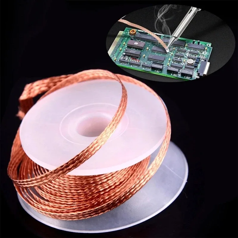 Desoldering Braid Wick, High-Purity Copper, for Phone PCB Repair, Efficient Solder Removal, Electronics Soldering Tool