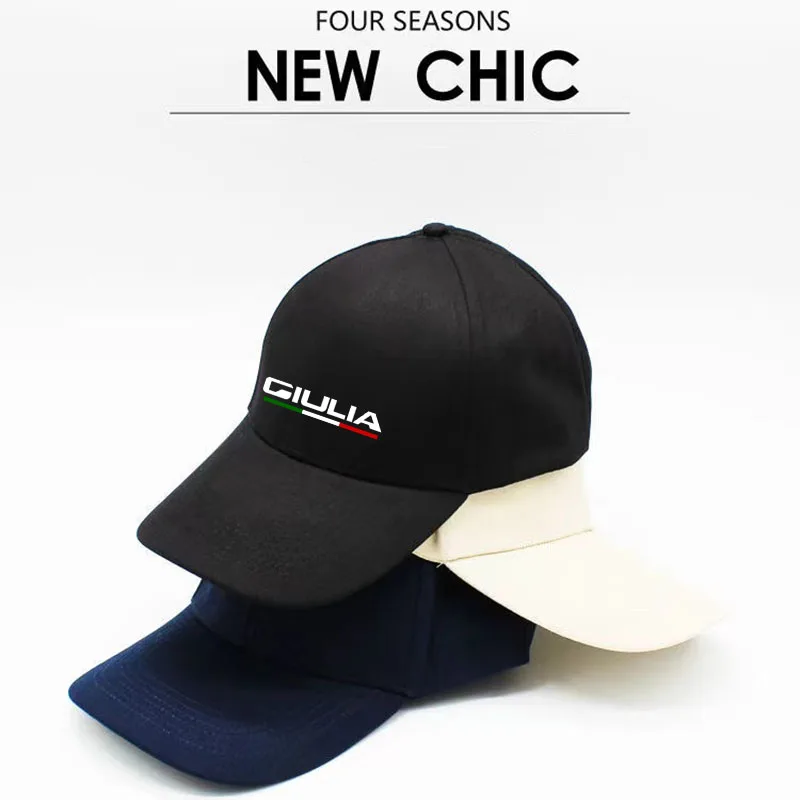 Fashion Snapback Baseball Caps Outdoor Casual Hats Sunscreen Hat For Alfa Romeo GIULIA Car Accessories