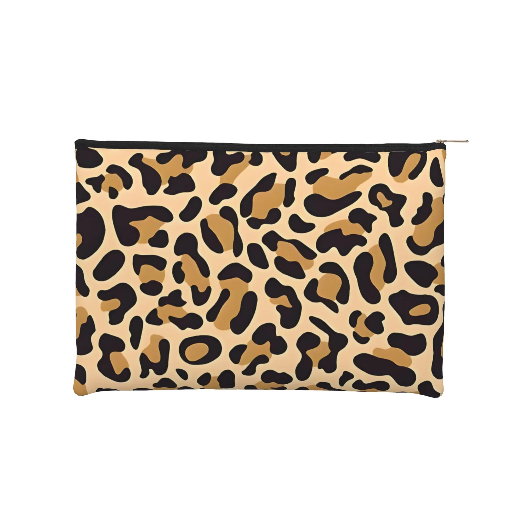 Foldable Cute pouch Leopard Print Makeup Bag  Toiletry Bag with Zipper
