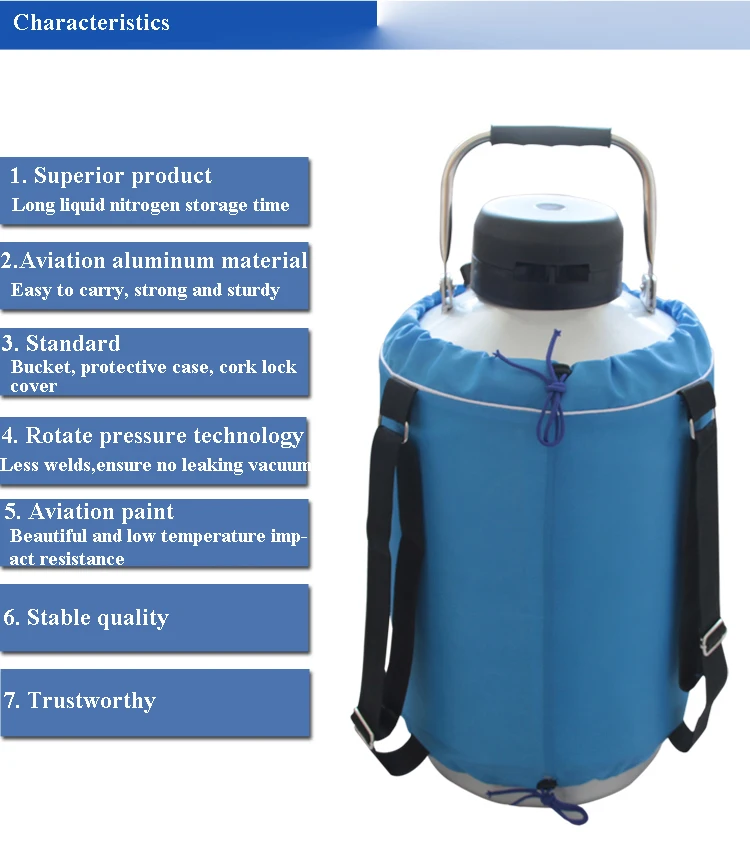 

YDS-6 Aluminum Alloy Cryogenic Container Liquid Nitrogen Storage Container Liquid Nitrogen Tank