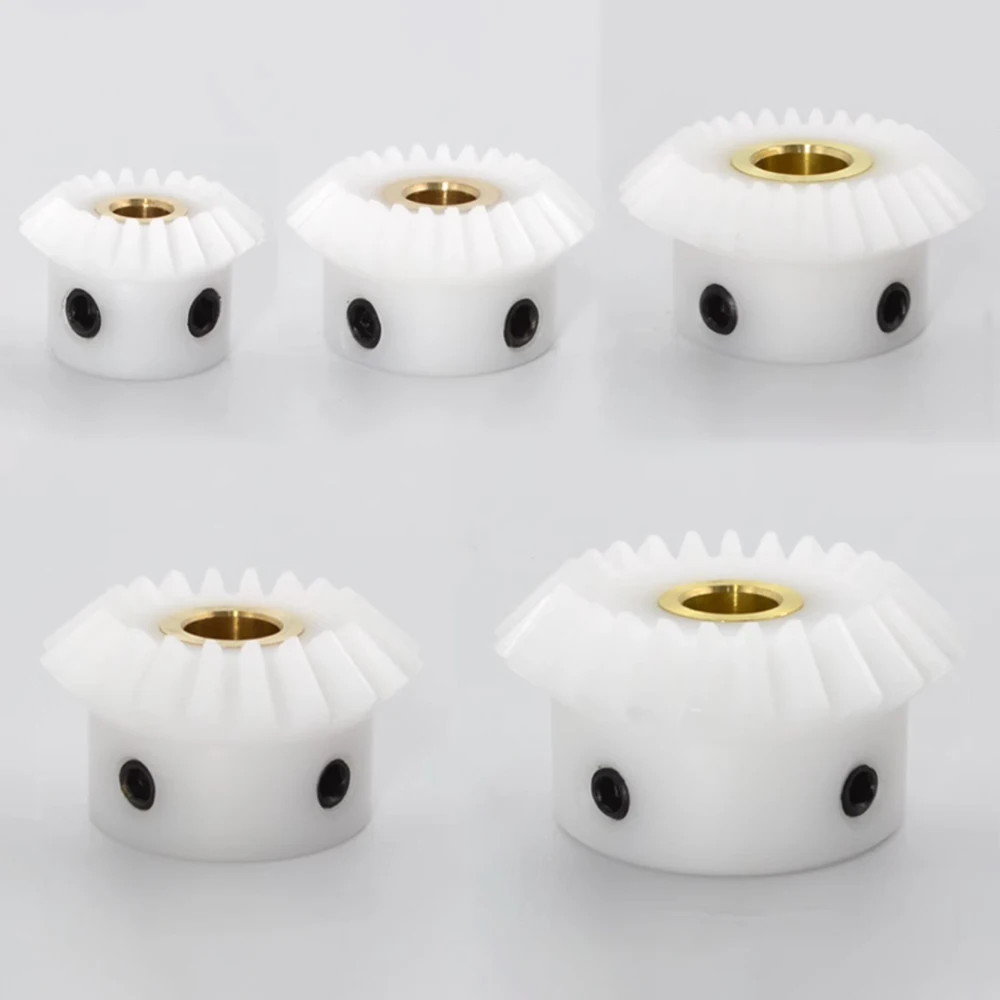

1 Mod 1.5 Mod Umbrella Bevel Gears 20/25/30 Teeth 5mm 6mm 8mm 10mm 12mm Shaft Hole POM Plastic Teeth Gear Toy Parts Accessories