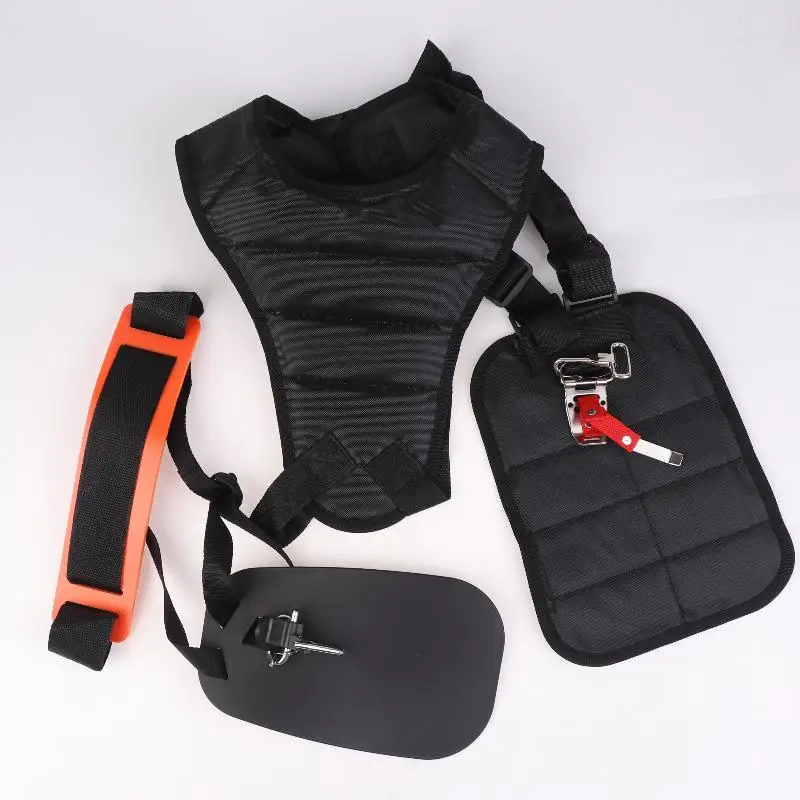 조절 가능한 잔디 깎기 기계 브러시 커터 트리머 스트랩 이중 어깨 하네스 정원 작업 시 편안한 지지 제공