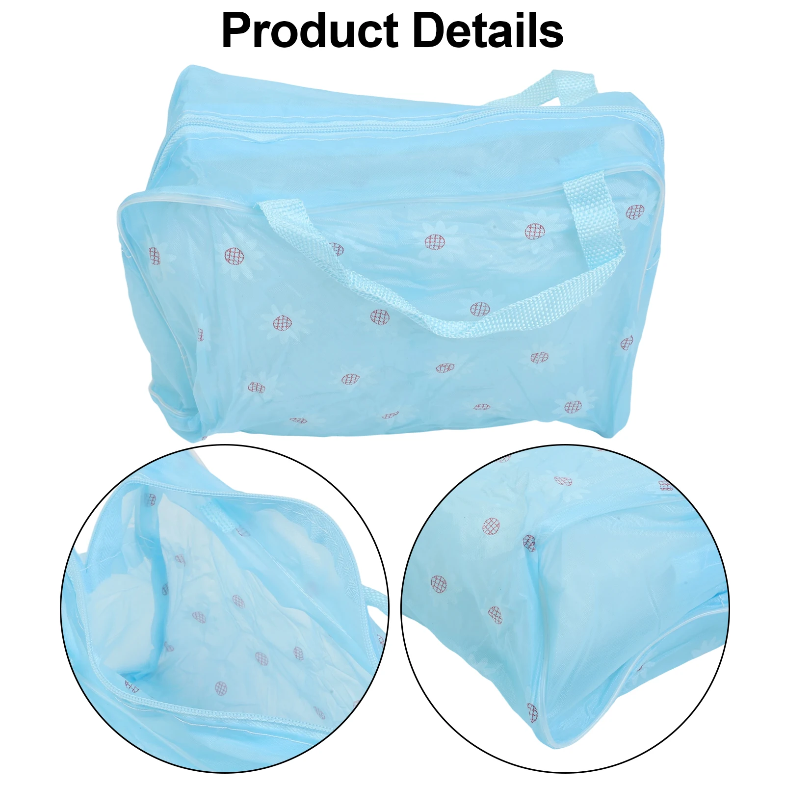 Beach Bag Cosmetic Bag Waterproof Bath Product Floral Printed For Toys For Travel Portable Storage Mesh High Quality