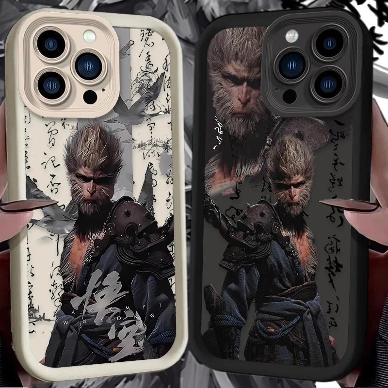 Hot Game Black Myth Wukong Phone Case for iPhone 16 15 14 13 12 11 Pro Max XS X XR 8 7 6S Plus SE 2020 Soft Silicone Back Cover