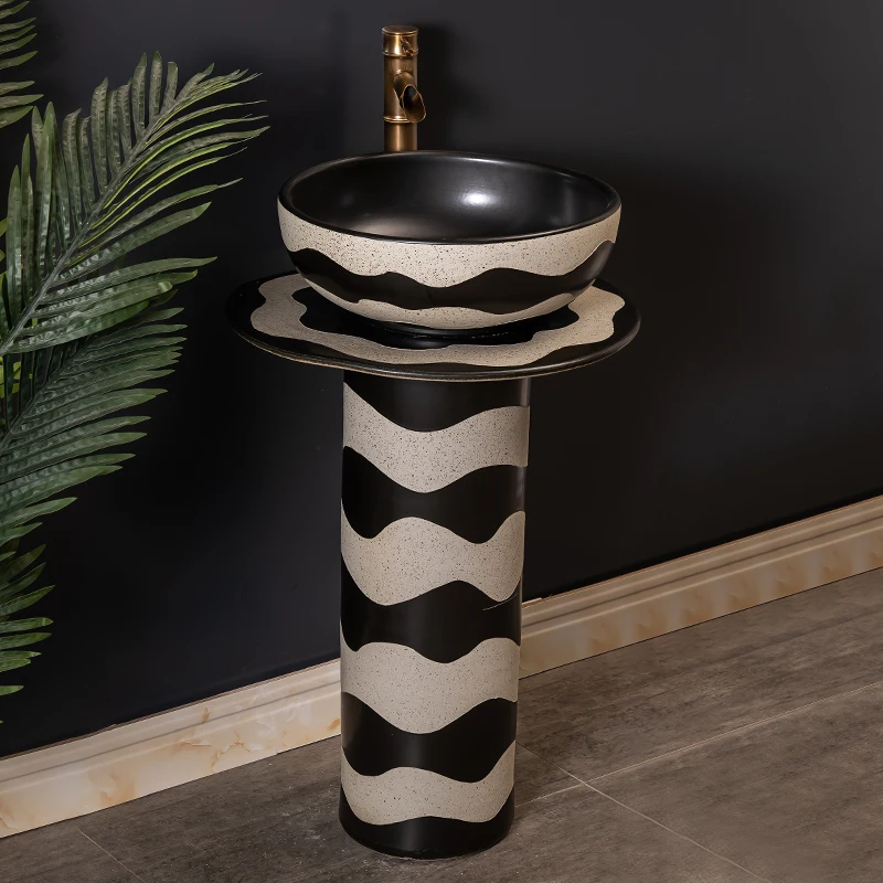 Household pillar washbasin ceramic