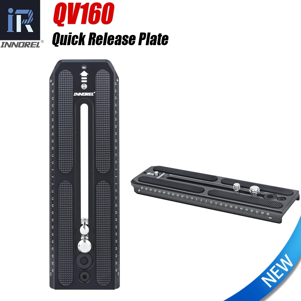 INNOREL QV160 Quick Release Plate, For Camera Tripod Monopod Compatible with Manfrotto 501PL Series Video Fluid Head，50mm Width
