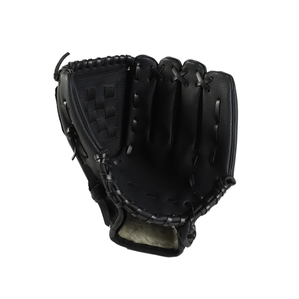 Baseball Glove 12.5 Inch Yellow PVC Left H Softball Extra Flex Heels Cushioned Palm Adjustable Strap Faux