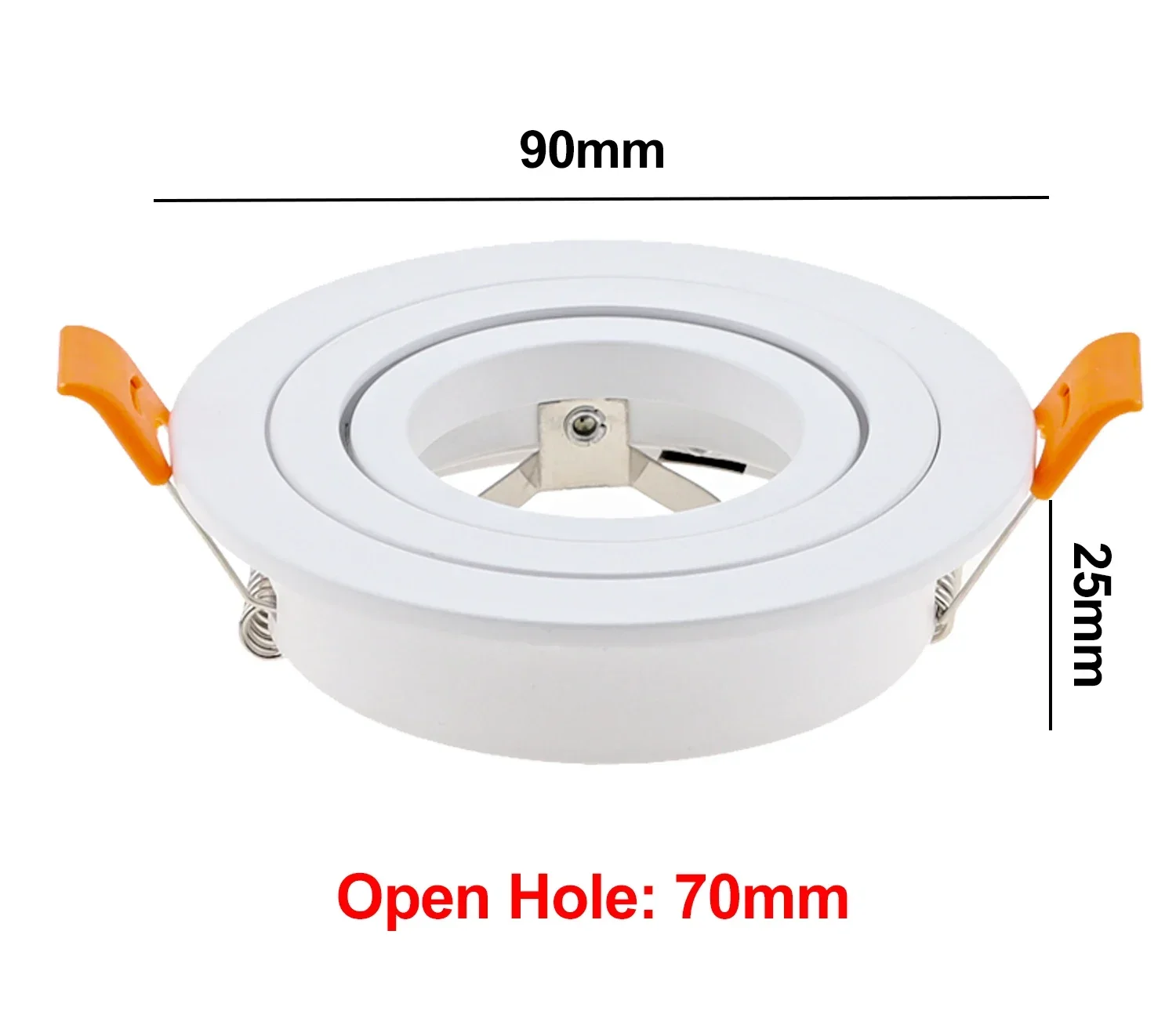 Chromen Led Spot Licht Frame Lamphouder Gu10 Downlight Verstelbare Gu10 Mr16 Led Standaard Zwart/Wit/Borstel Zilver