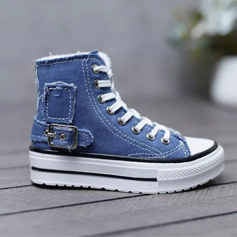 Scarpe per Bambole BJD, Scarpe Casual Alte in Tela per Bambole da 75 cm, Accessori per Bambole, Regalo Fai-da-Te