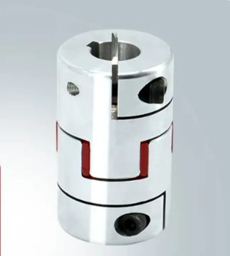 CNC Flexible Jaw Spider Plum Coupling Shaft Coupler D40 L66mm 14/17mm With a Keyway 5mm at One End