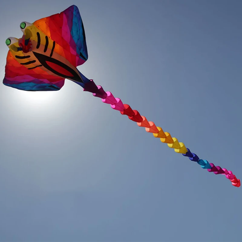 15M 30D Ray Devil Fish Soft Kite Nylon Linha De Pipas Chilenas Inflatable Performance Competition Kites Tear Resistance Cometas