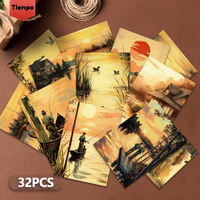 32pcs, Sunset Postcard, Birthday/Anniversary Gift, Collectible, Suitable for Gift Giving, Can Be Mailed.