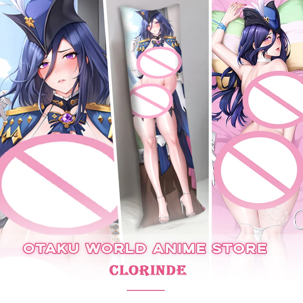 جينشين تأثير Dakimakura المخدة مثير Clorinde Otaku المعانقة الجسم الدعامة أنيمي لعبة دور هدية الكبار ثلاثية الأبعاد الطباعة ديكور الدعامة