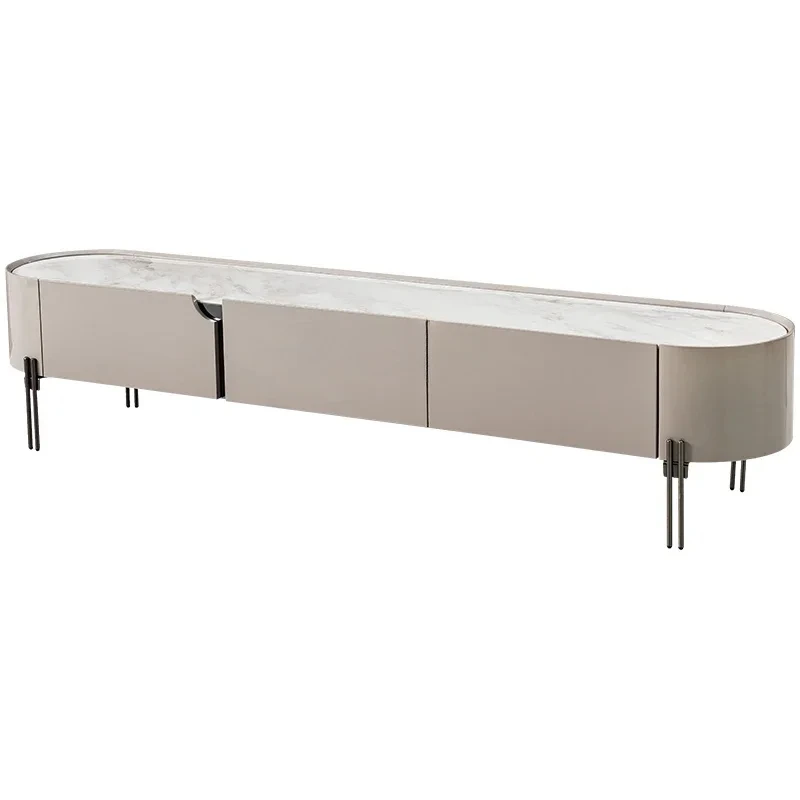 

Italian Minimalist Stone PlateTV Cabinet and Tea Table Combination Italian Affordable Luxury Style Living Room High-End TV S