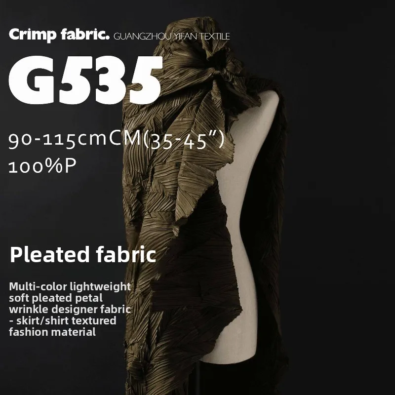 

Soft Crushed Light Thin Pleated Fabric for Skirt Shirt Dress Clothing Design Diy Cloth By The Meter Sewing Material
