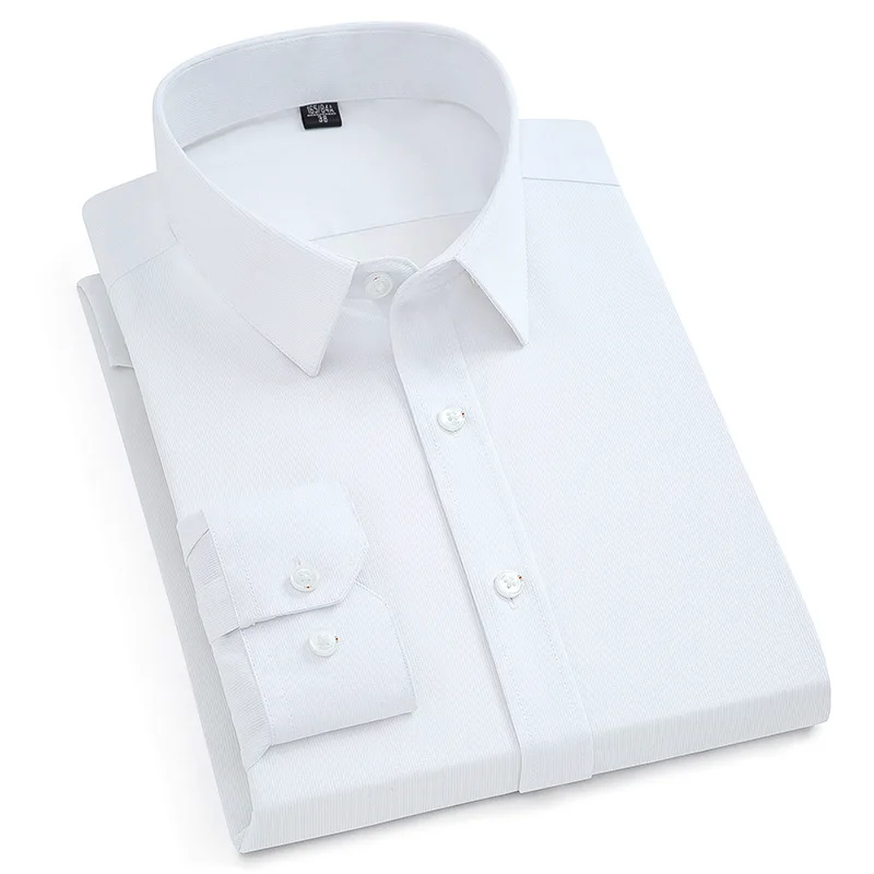 2026 Spring New Elastic Anti-wrinkle Shirt Men Long-sleeved Shirt