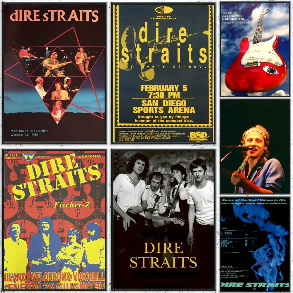 Singer D-Dire S-Straits Rock Band Poster HD Waterproof Self-Adhesive Wall Art – Multi-Scene Use Top Gift Pick